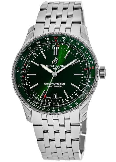 breitling a17326361l1a1|Breitling Navitimer Automatic 41 Green Dial Stainless .